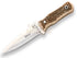 Cuchillo botero cachas en asta de ciervo y hoja de un solo filo de 12 cm.