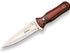 Cuchillo botero cachas en madera roja y hoja de un solo filo de 12 cm.