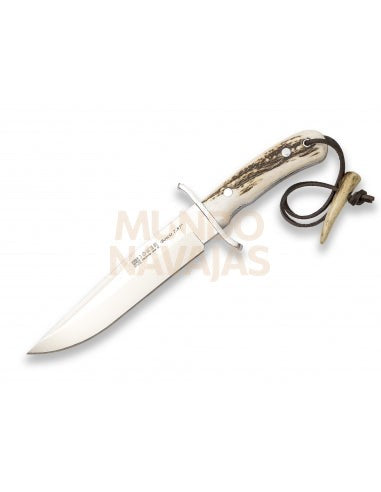 Cuchillo bowie 7.87" puño ciervo hoja 20 cm