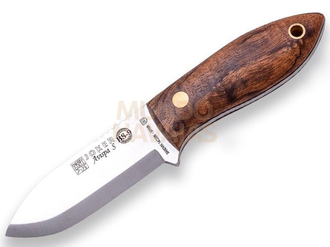 Cuchillo bushcraft Joker Avispa scandi mango de nogal cuchillo de cuello y EDC