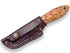 Cuchillo bushcraft Joker Bs 9 avispa scandi mango de abedul rizado cuchillo de cuello y...
