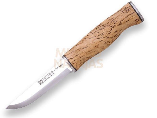 Cuchillo bushcraft Joker Puukko mango de abedul rizado