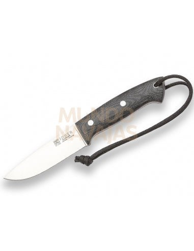 Cuchillo bushcraft Joker Ranger puño micarta canvas hoja plana 11 cm