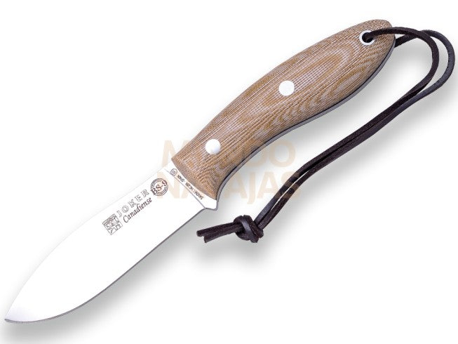Cuchillo bushcraft y caza Joker BS9 Canadiense mango canvas micarta