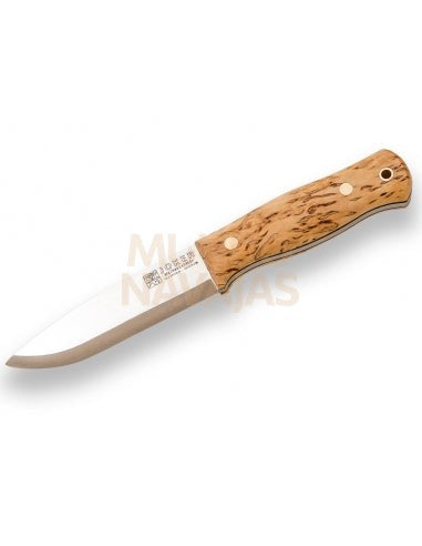 Cuchillo bushcraft y supervivencia Joker Bushlord mango de abedul rizado