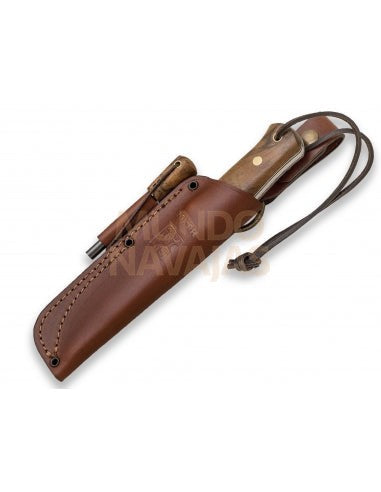 Cuchillo bushcraft y supervivencia Joker Bushlord mango de nogal con ferrocerio