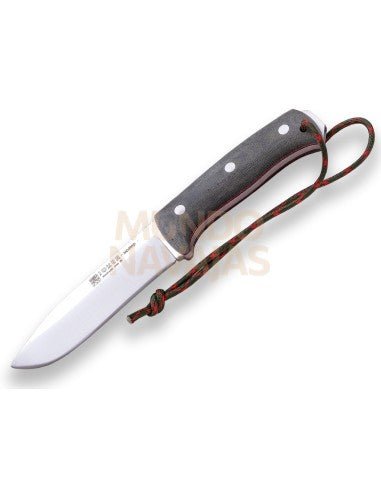 Cuchillo bushcraft y supervivencia Joker Nomad mango de micarta canvas negra. funda de...