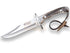 Cuchillo de caza Joker Bowie con puño de ciervo y hoja de 16 cm. funda de cuero.