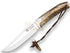 Cuchillo de caza Joker Luchadera, puño de ciervo, hoja de 16 cm. funda de cuero.