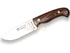 Cuchillo de monte con cachas de madera roja y hoja de 11 cm.