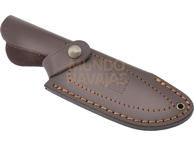 Cuchillo de monte enterizo con cachas de abedul rizado y hoja de 11 cm