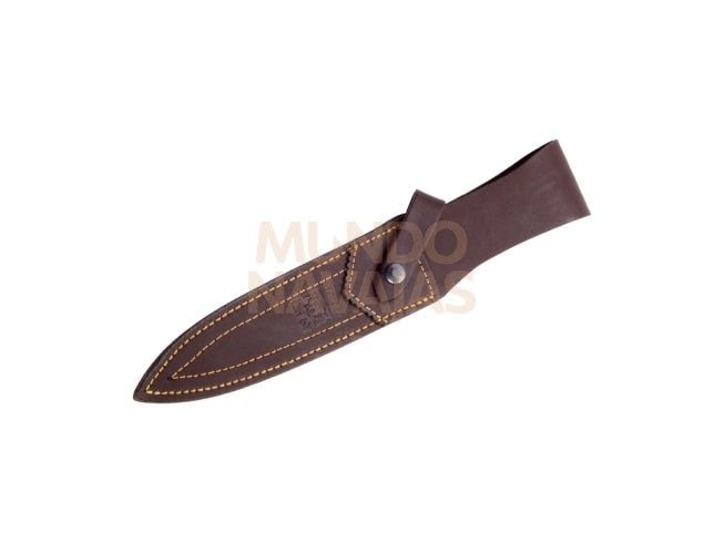 Cuchillo de remate Joker Chamoís,puño de ciervo, hoja de 18 cm. con funda de cuero