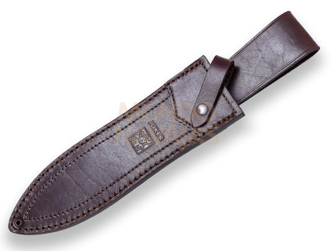Cuchillo de remate Joker Jabalí, puño en asta ciervo y hoja de doble filo de 25 cm....