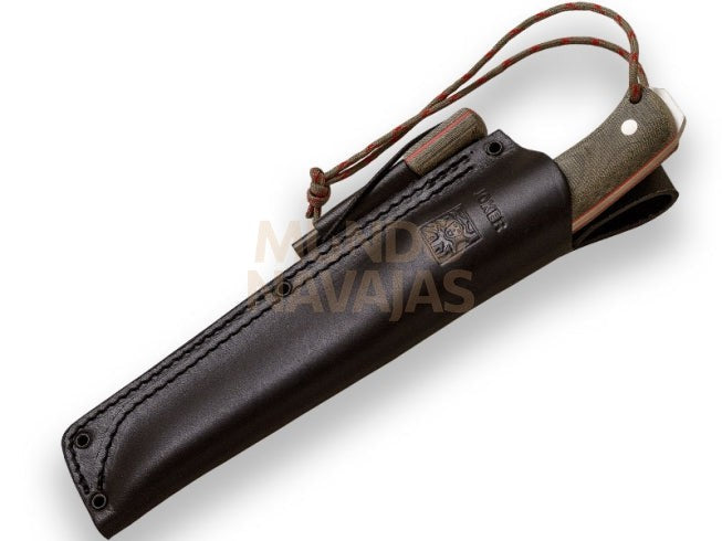 Cuchillo de supervivencia Joker Nomad 6.5" mango micarta canvas con pedernal