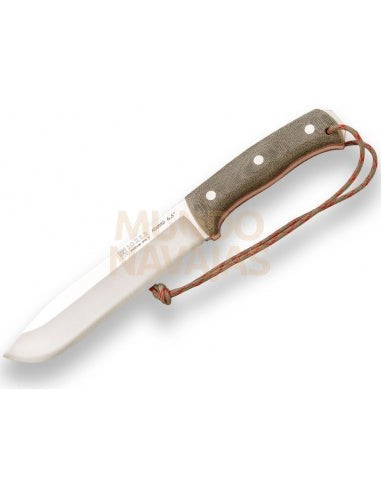 Cuchillo de supervivencia Joker Nomad 6.5" mango micarta canvas verde. funda kydex