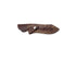 Cuchillo montero con cachas de madera roja prensada y hoja de 10 cm.