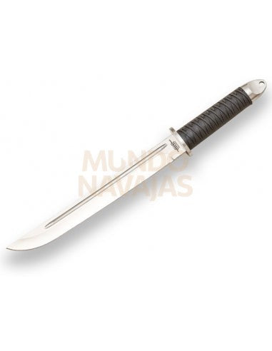 Cuchillo samurai JKR774 puño goma hoja 27 cm funda nylon