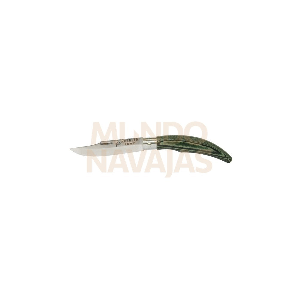 Navaja micarta verde punta 90 MMS.INOX.