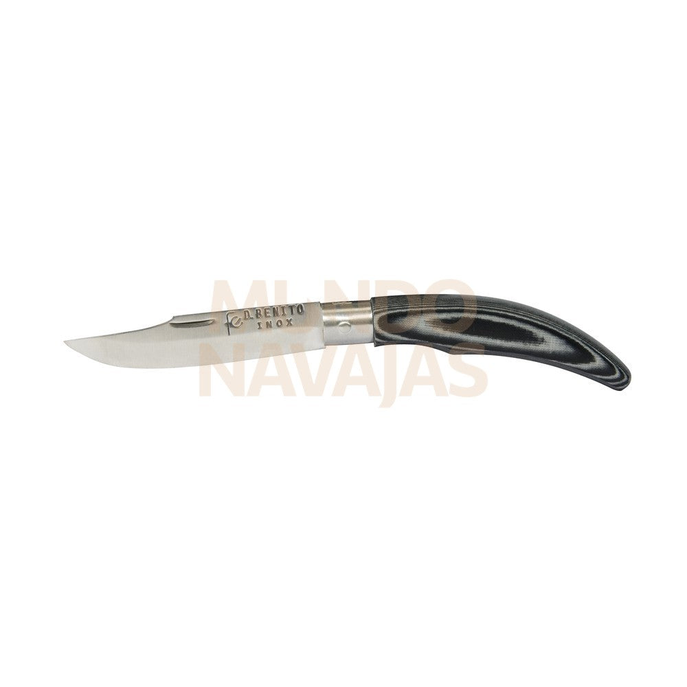 Navaja micarta negra punta 90 MMS.INOX.
