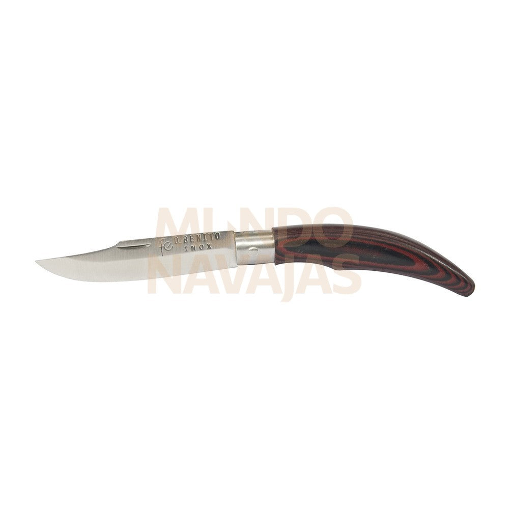 Navaja punta 90 INOX. mic. roja blister