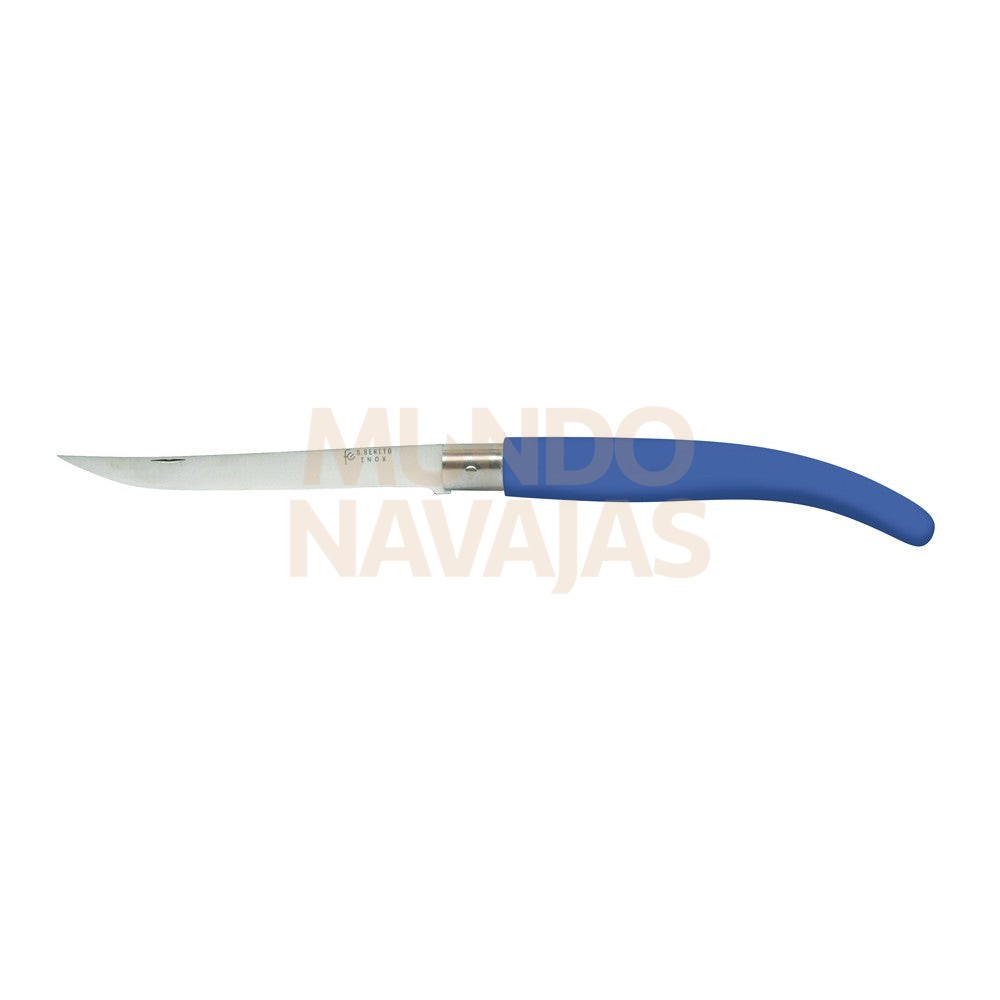 Navaja jamonera curva fibra azul