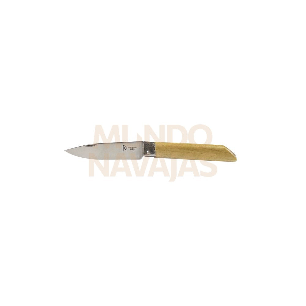Navaja 66 mm. con punta mango haya recto