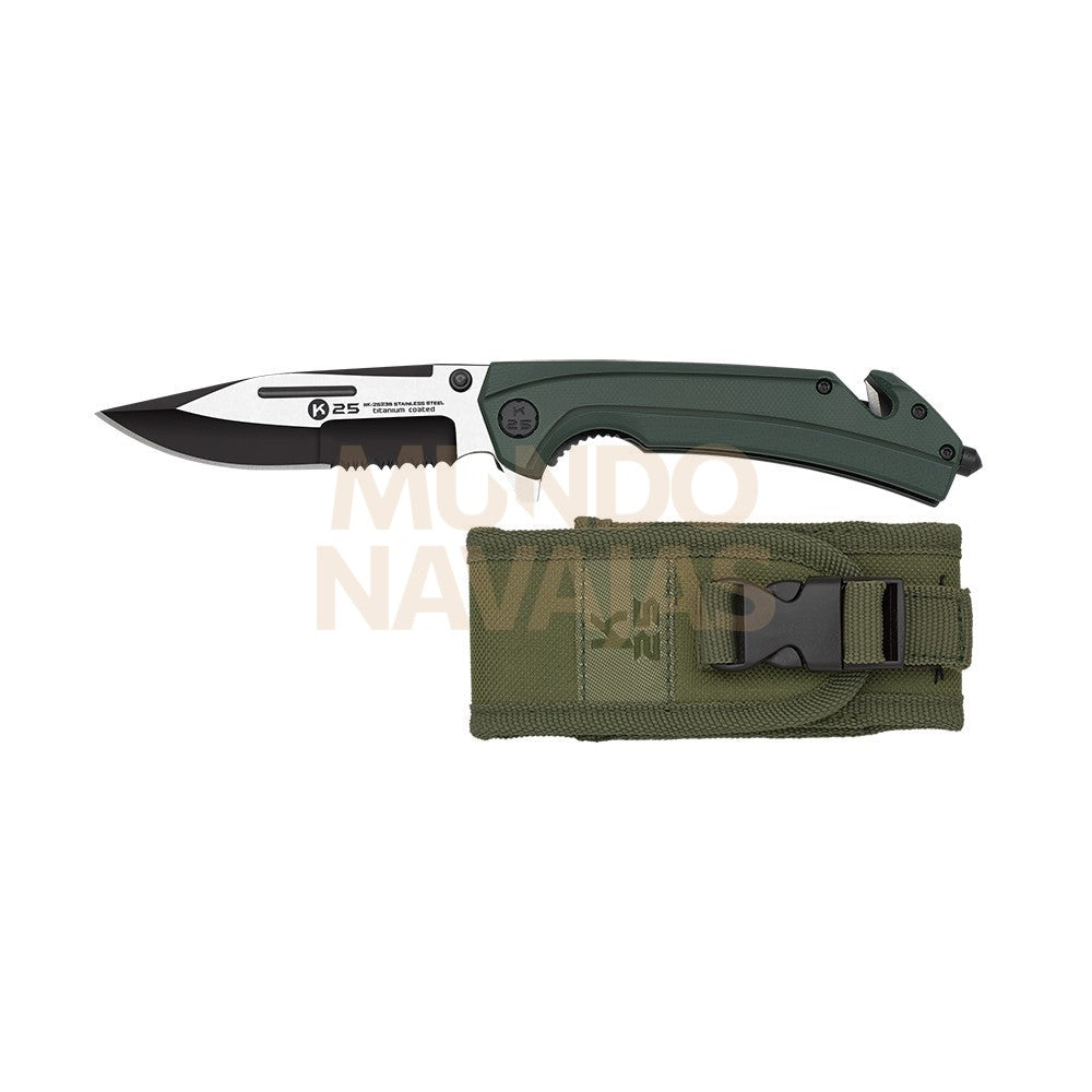 Navaja Táctica K25 G10 Verde Sierra H 9