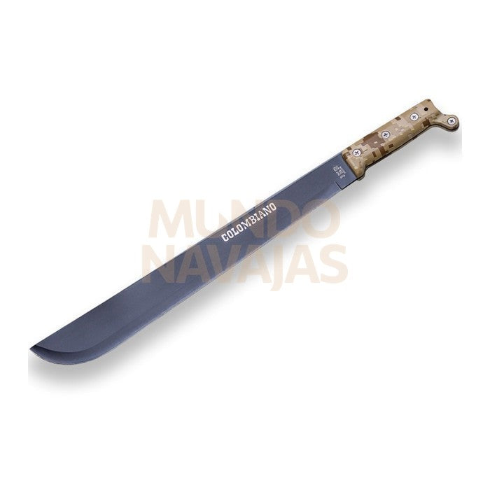Machete JKR colombiano mango de goma y ABS hoja de 41,5 cm acero inox