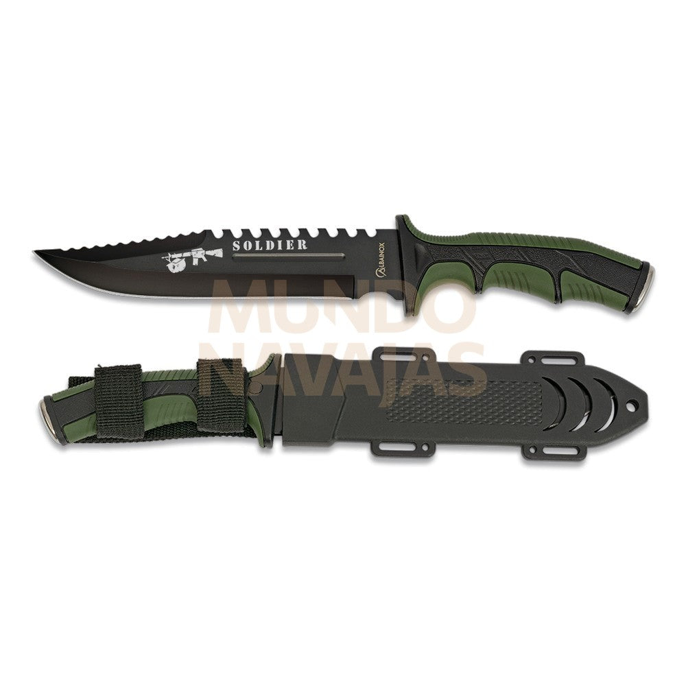 Cuchillo Albainox Soldier Verde 19 cm