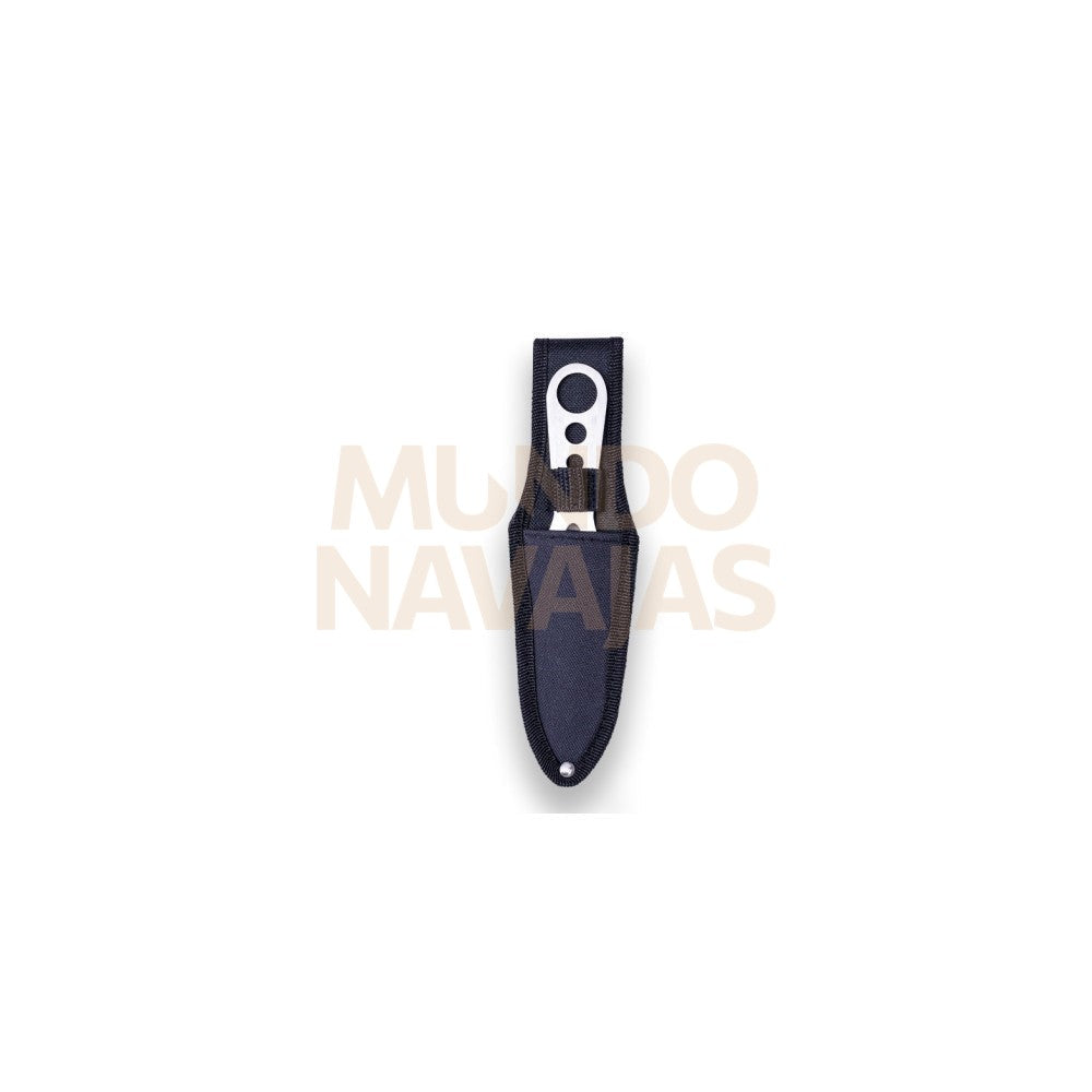 Cuchillo lanzador JKR de 1 solo filo, acero inox, largo total 19 cm. incluye funda de...
