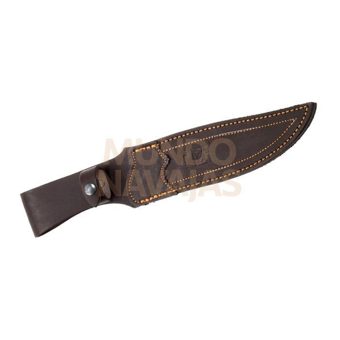 Cuchillo de caza Joker Antílope, cachas asta de ciervo, acero inox. funda de cuero.