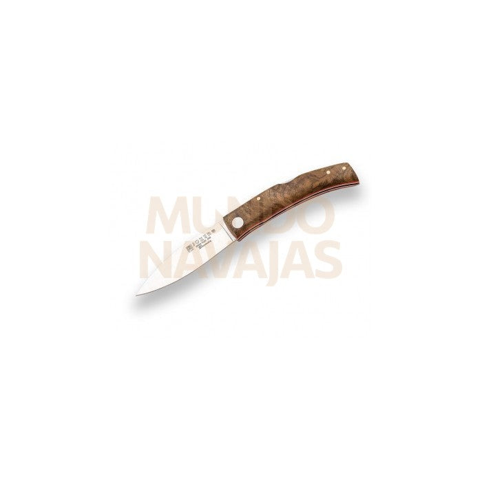 Navaja Joker Becada en nogal, con funda de cuero incluida, hoja 8 cm
