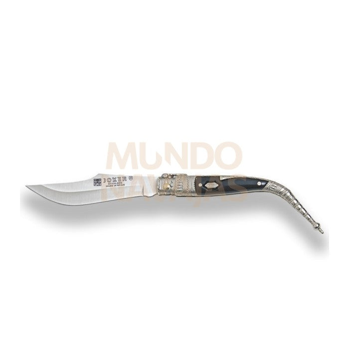 Navaja clasica con puño de zamak decorado y hoja 8 cm