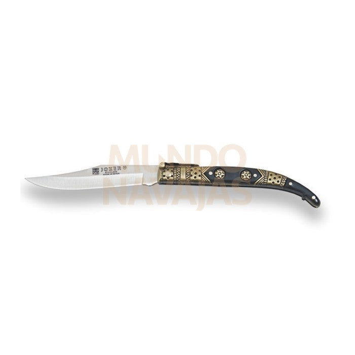 Navaja clasica con puño de zamak decorado y hoja 8 cm