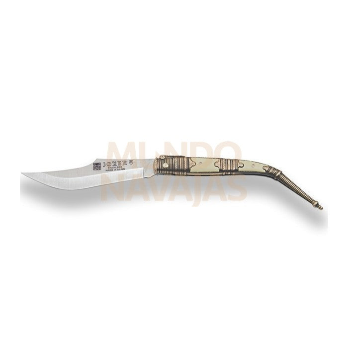 Navaja clasica con puño zamak decorado y hoja 10 cm