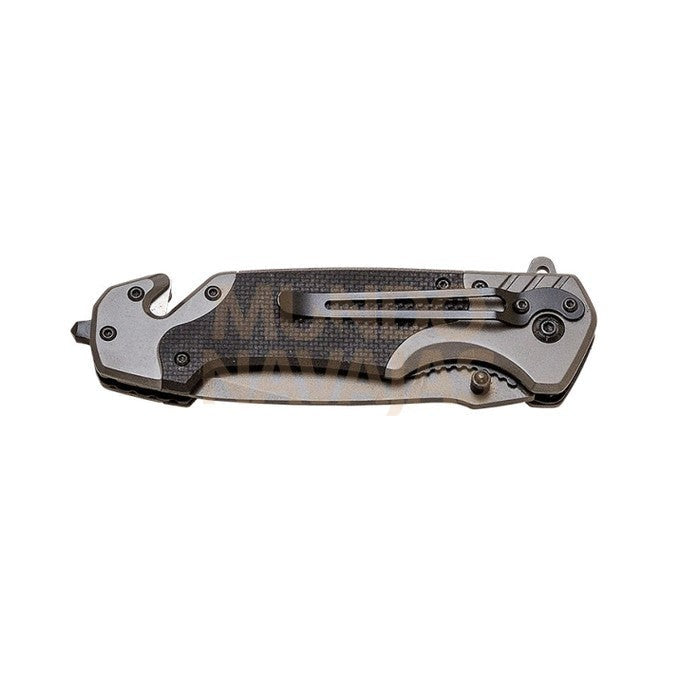 Navaja de rescate JKR pro 10.016 con recubrimiento de titanio mango G10