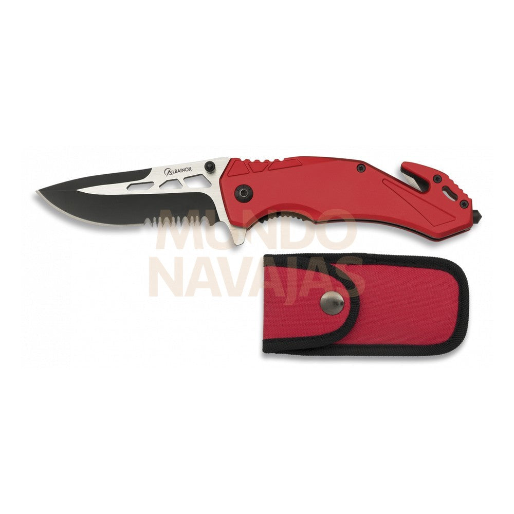 Navaja Albainox Roja Seguridad C/f 8.5