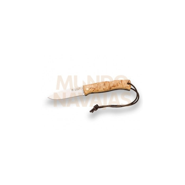 Navaja de bushcraft Joker Artica mango abedul rizado filo plano
