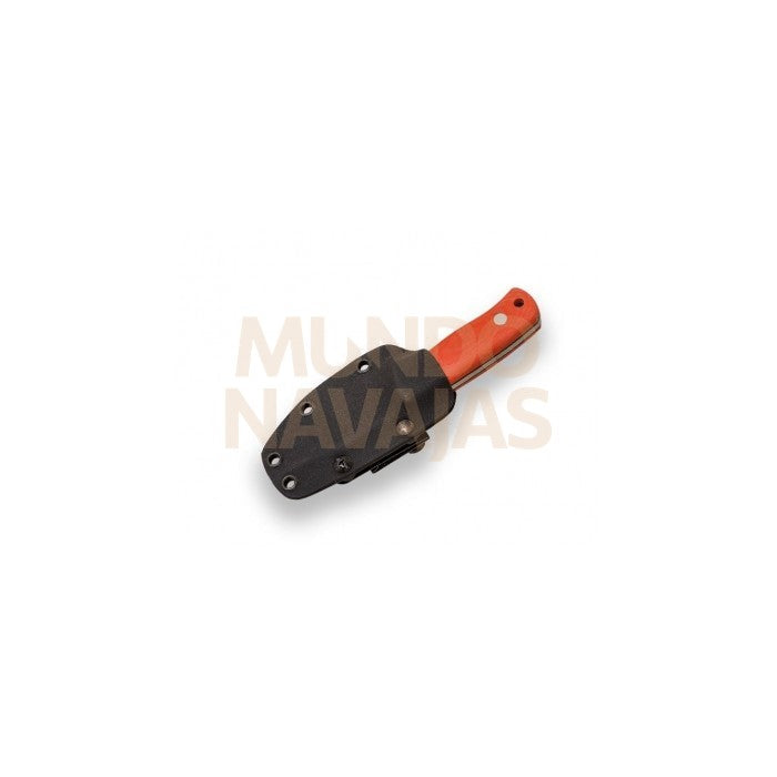 Cuchillo Joker Erizo TS1 puño micarta naranja hoja 7,5 cm funda kydex