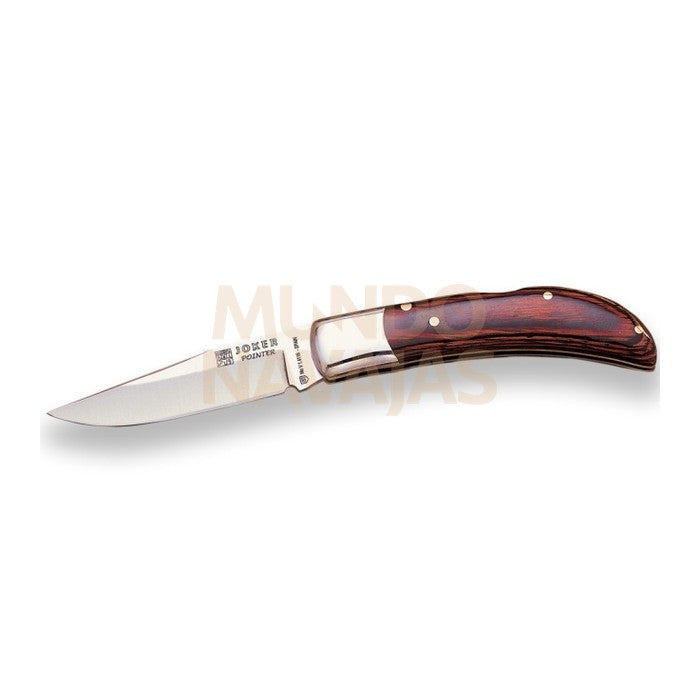 Navaja Joker Pointer cachas de madera roja