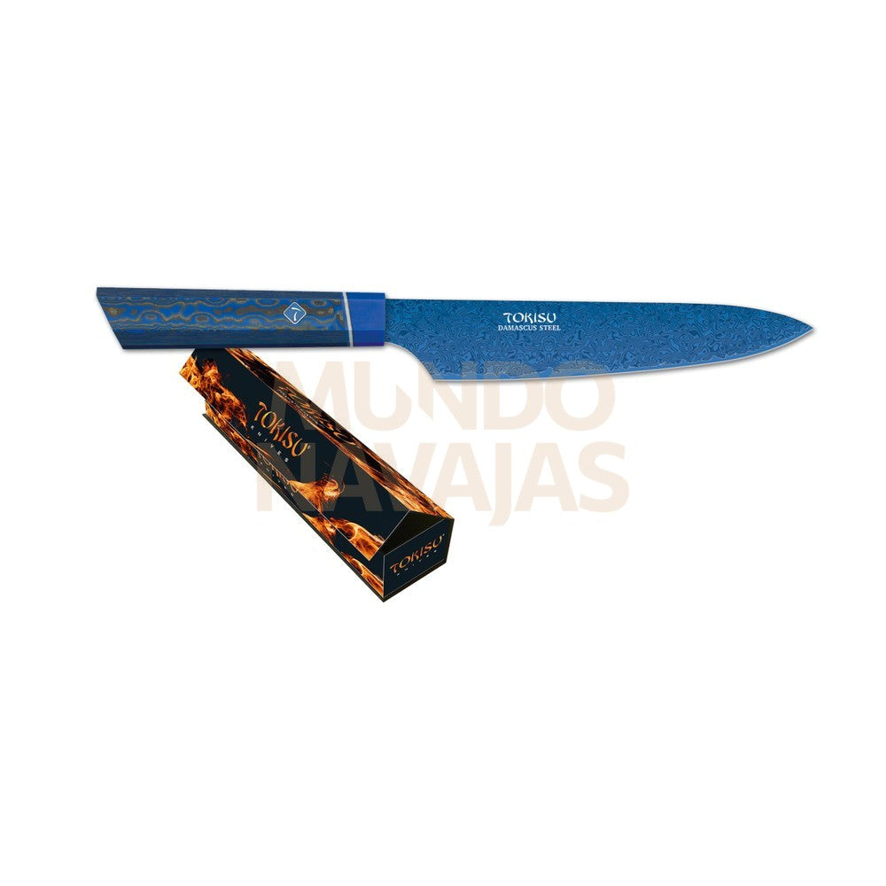 C Small Gyuto Tokisu Hoja Damasco Azul,