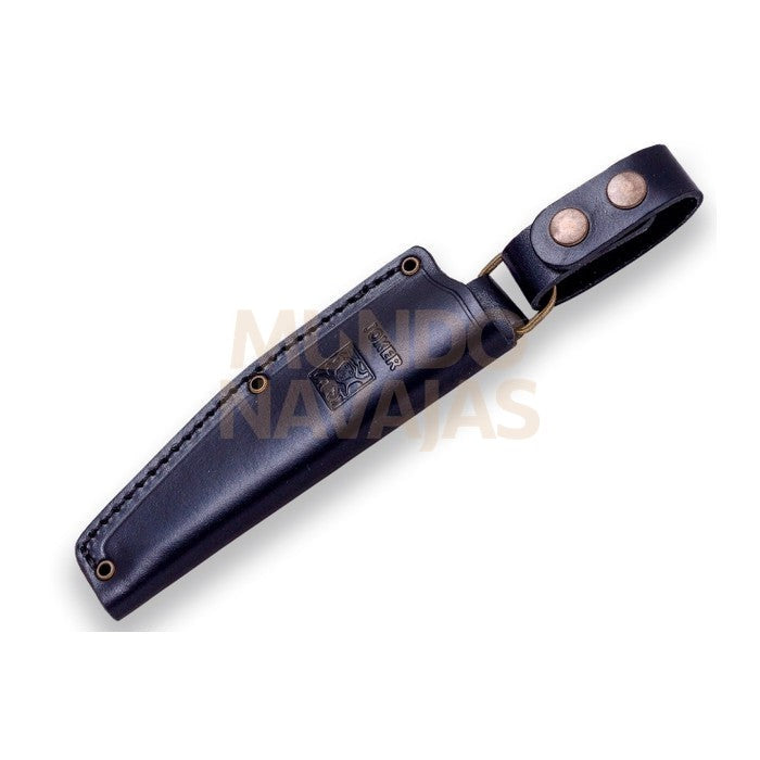 Cuchillo bushcraft y supervivencia Joker Bushcrafter en micarta negra.