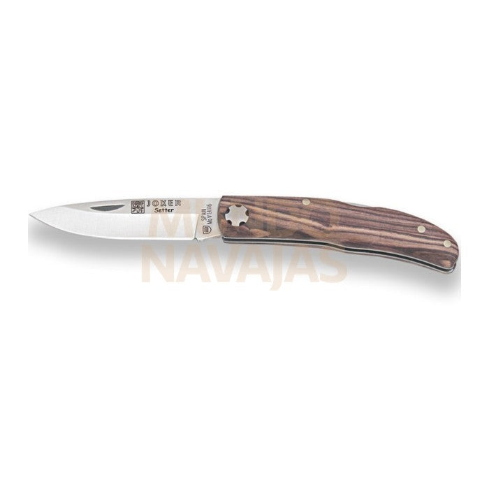 Navaja de bolsillo con cachas de madera palisandro y hoja de 6.5 cm