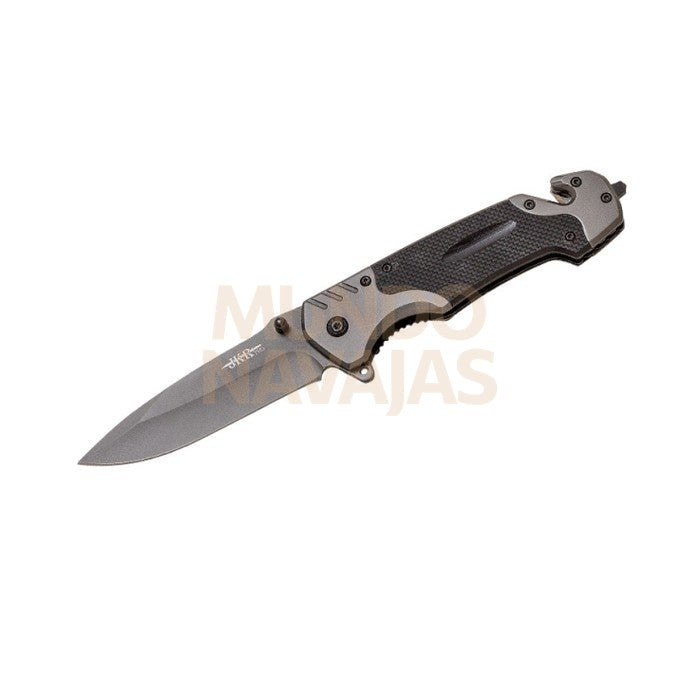 Navaja de rescate JKR pro 10.016 con recubrimiento de titanio mango G10