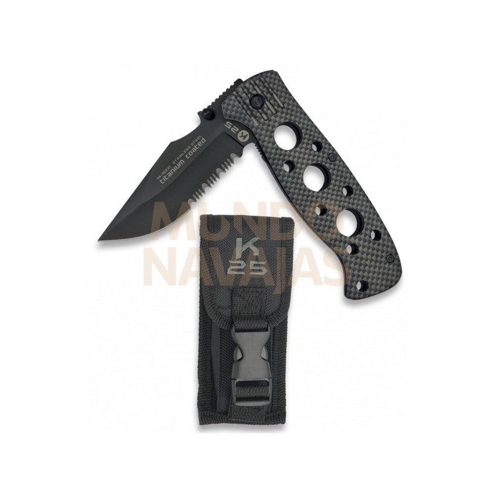 Navaja Tactica K25 Puño Carbon Design,