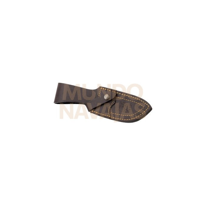 Cuchillo desollador Joker Desmogue d, puño de ciervo, hoja inox de 11 cm.funda de cuero.