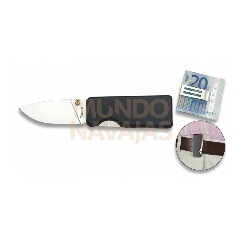 Navaja Albainox Black C/clip. 5 cm