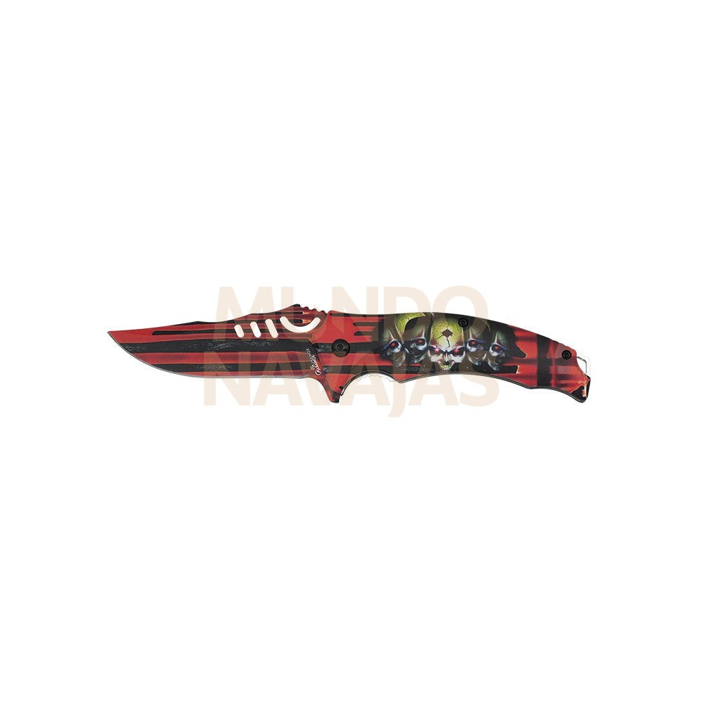 Navaja abs Albainox 3d calaveras. hoja: