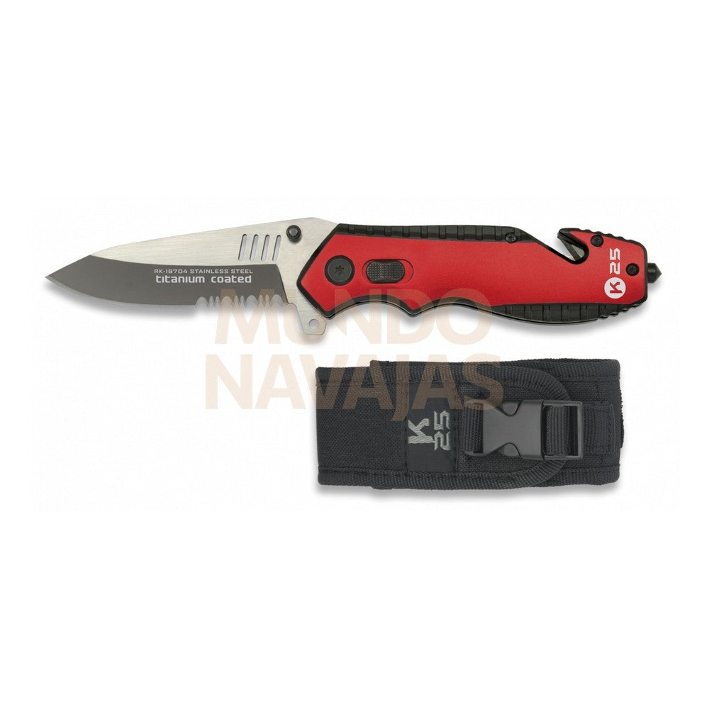 Navaja Seguridad K25 Roja / Negra 8.4