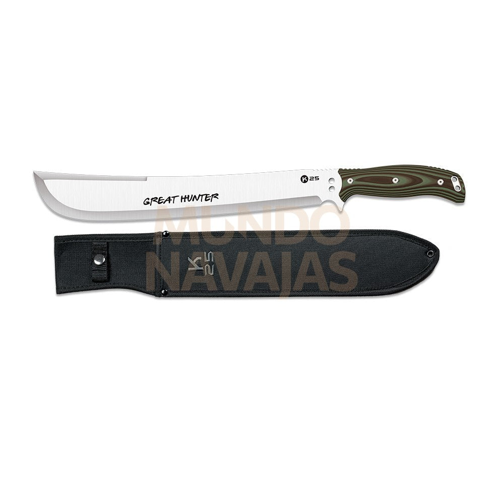 Machete K25 Great Hunter G.10 Verde Ne